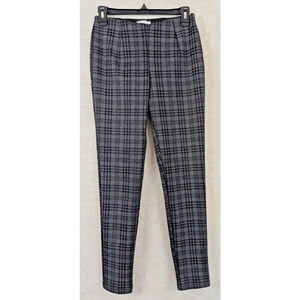 Calvin Klein or CK sz 4 Ponte Knit Pants plaid stretchy elastic waist 1650